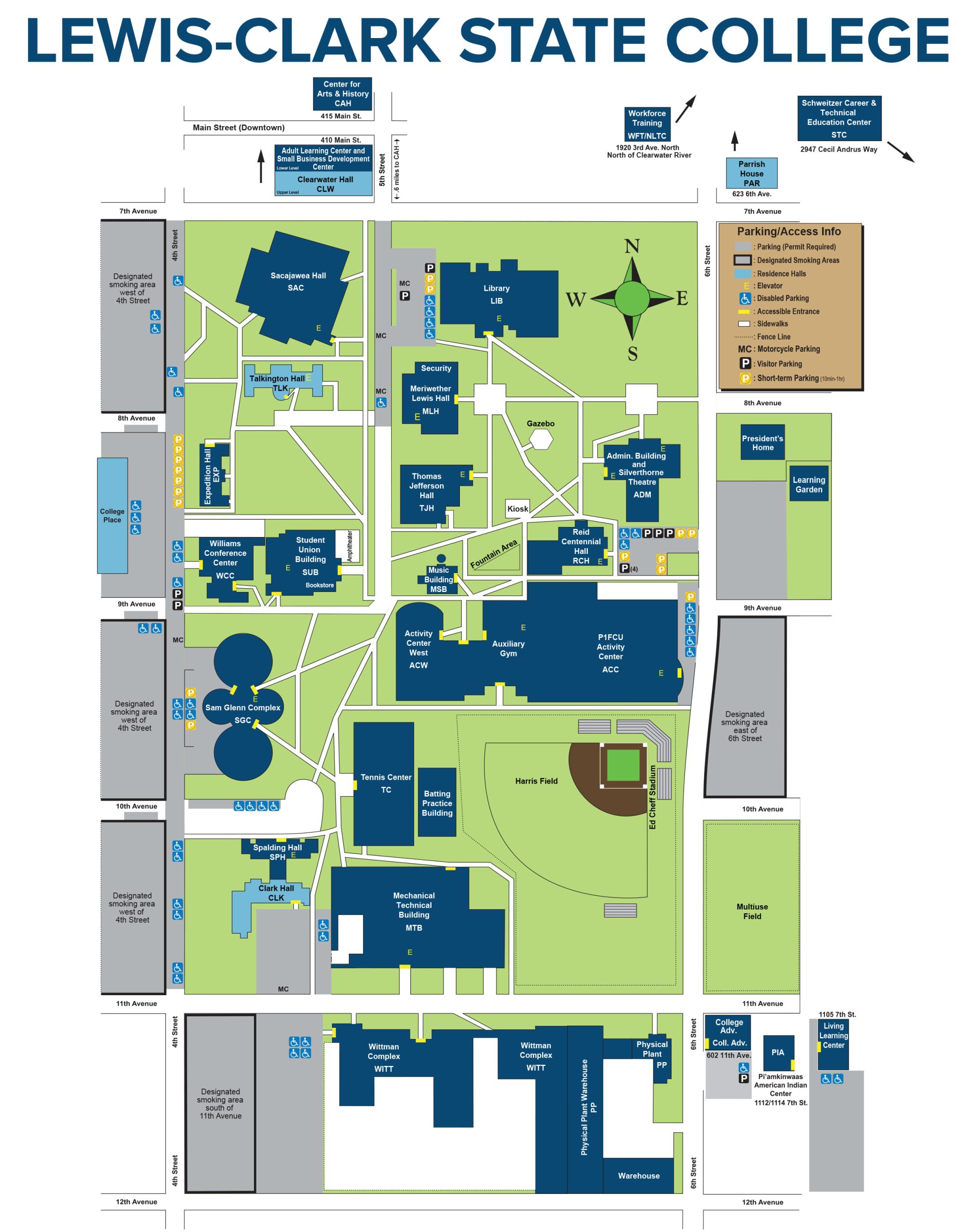 Lcsc campus parking map Avista NAIA World Series